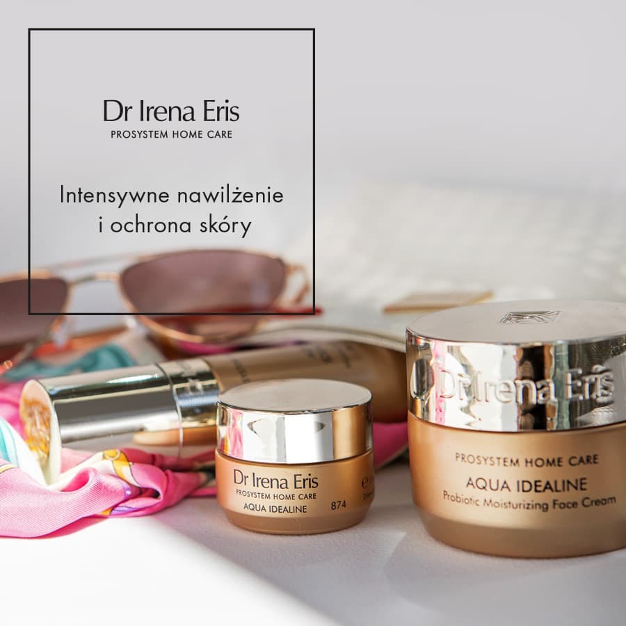 Kosmetyki Aqua Idealine Dr Irena Eris na białym tle