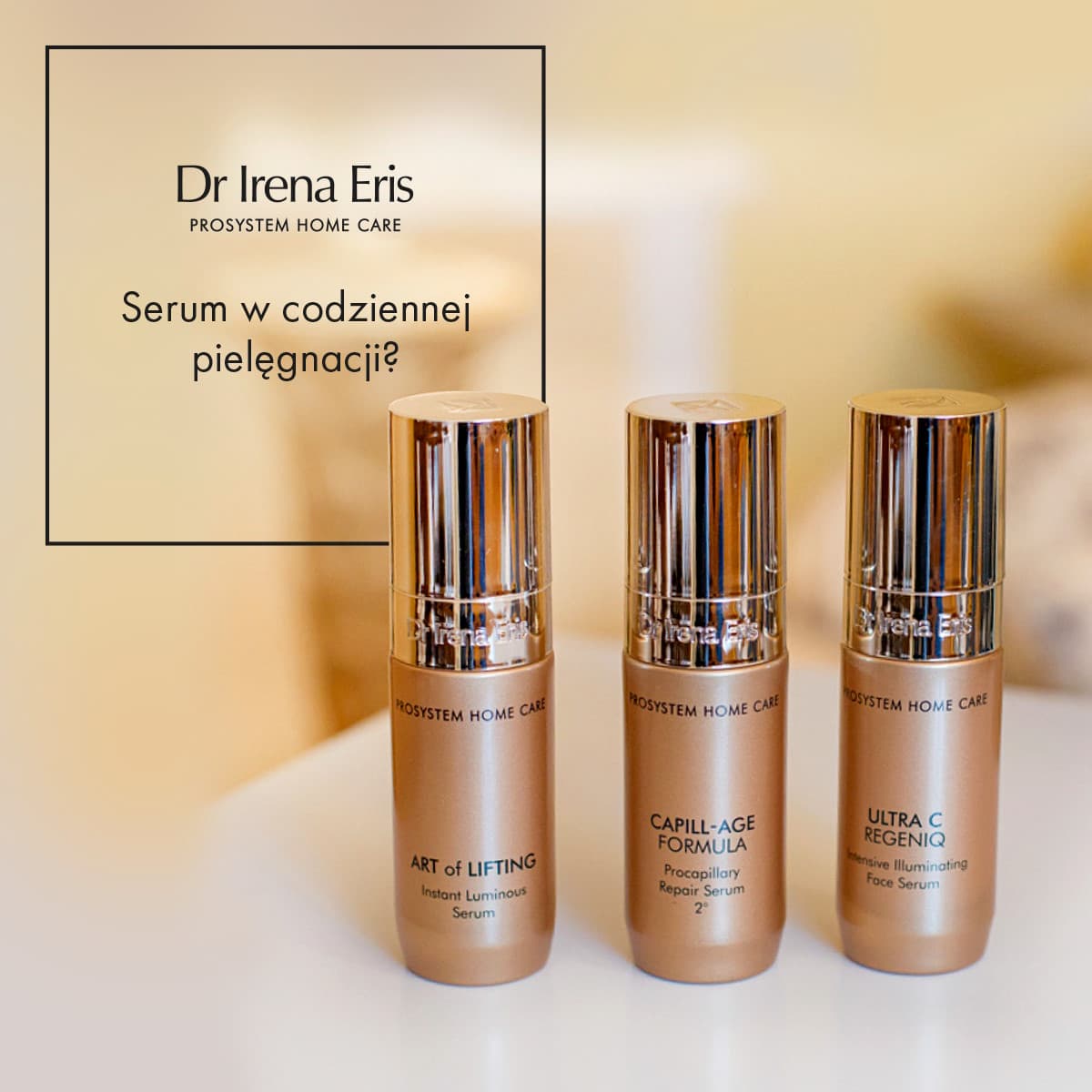 Trzy sera do twarzy z linii Prosystem Home Care Dr Irena Eris